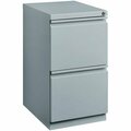 Hirsh Industries 15'' x 19 7/8'' x 27 3/4'' Platinum Mobile Pedestal Filing Cabinet with 2 Drawers 42021857